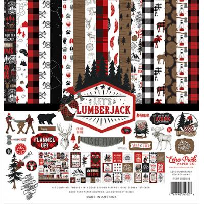 Echo Park Let's Lumberjack Designpapier - Collection Kit